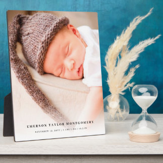 Plaque Photo Conception de design moderne avec photo de bébé à 