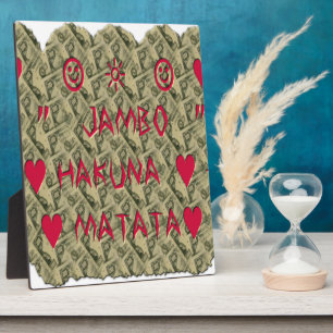 Plaque Photo Conception de dessin d'art d'impression Hakuna Mat