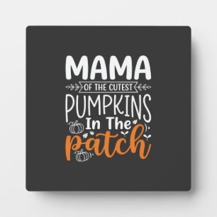 Plaque Photo Conception de Halloween Mama Pumpkins Patch_1
