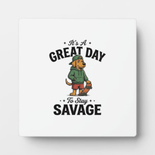 Plaque Photo Conception de T-Shirt avec Gravure Vintage Savage 