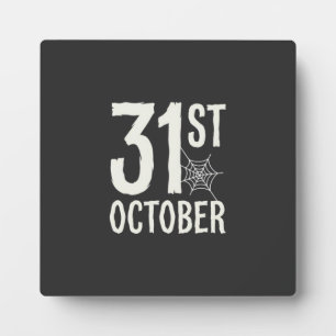 Plaque Photo Conception de toile d'araignée Halloween 31 octobr