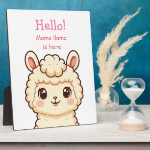 Plaque Photo Conception d'illustration de lama mignon