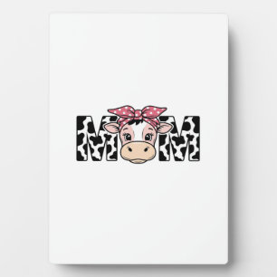 Plaque Photo Conception graphique de maman vache mignonne arc_1