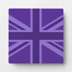 Plaque Photo Conception Union Jack violette