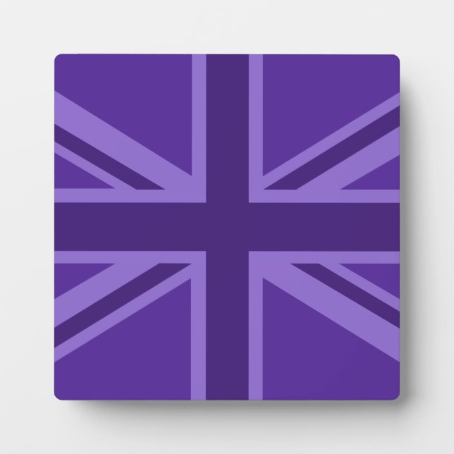 Plaque Photo Conception Union Jack violette (Devant)