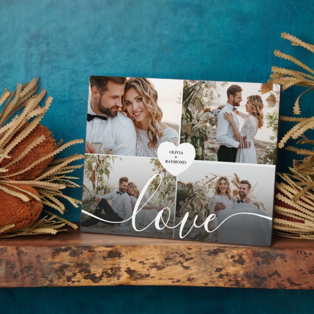 Plaque Photo Concevez votre propre amour Collage de photos (Côté)