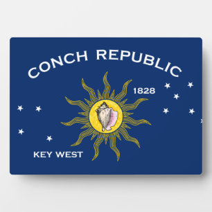 Plaque Photo Conch Republic Flag