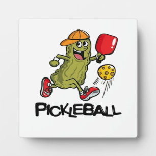 Plaque Photo Concombre Drôle Jouant Pickleball