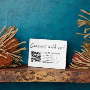 Plaque Photo Connectez-vous avec nous Instagram Facebook Qr Cod
