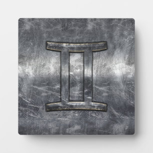 Plaque Photo Connexion Gemini Zodiac style acier industriel