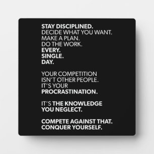 Plaque Photo Conquérir soi-même - Motivation