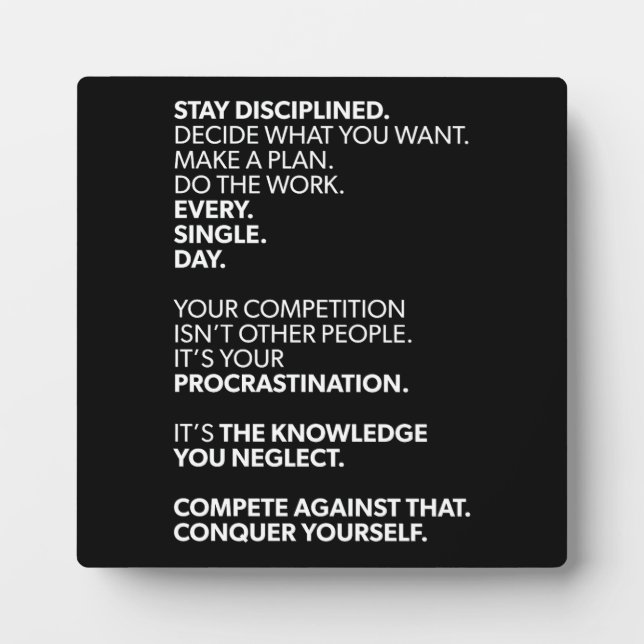 Plaque Photo Conquérir soi-même - Motivation (Devant)
