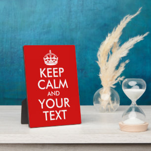 Plaque Photo Conserver le calme et le texte