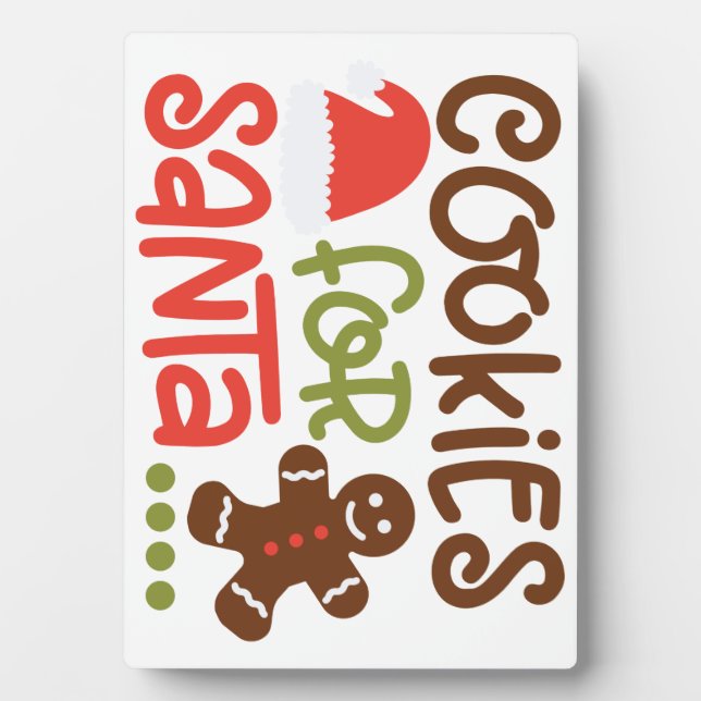 Plaque Photo Cookies pour Père Noël (Devant)
