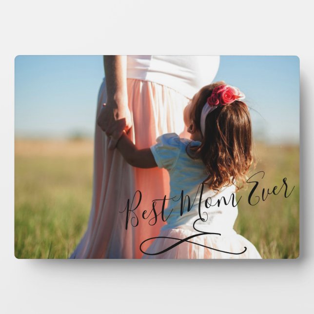 Plaque Photo Cool moderne Meilleure maman jamais photo (Devant)