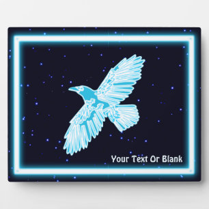 Plaque Photo Corbeau bleu sur étoiles