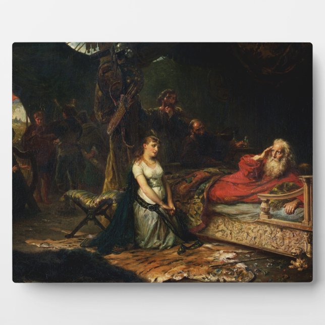 Plaque Photo Cordelia and King Lear (Devant)