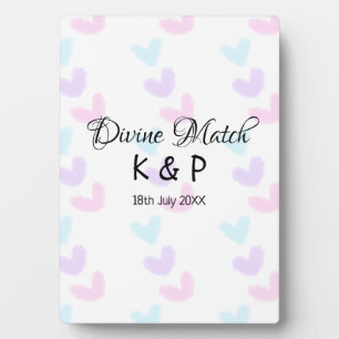 Plaque Photo Correspondance divine ajouter le nom du couple let