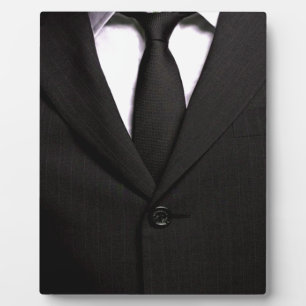 Plaque Photo Costume classique et Cravate noire