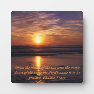 Plaque Photo Coucher de soleil