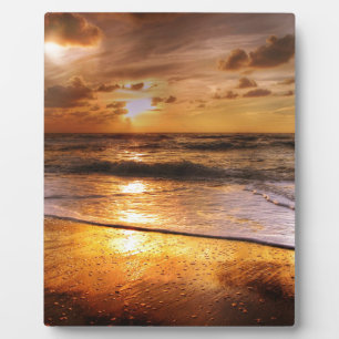 Plaque Photo Coucher du soleil