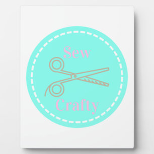 Plaque Photo Coudre Crafty Pastel Rose Grey Aqua