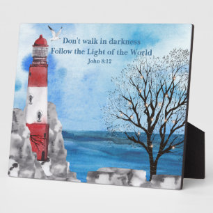 Plaque Photo Couleur d'eau du phare rouge