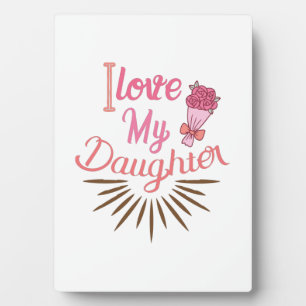 Plaque Photo Couple Cadeau J'Aime Ma Fille