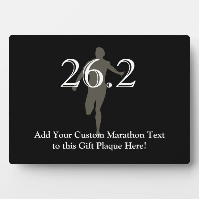 Plaque Photo Coureur de marathon personnalisé 26.2 Keepsaké (Devant)
