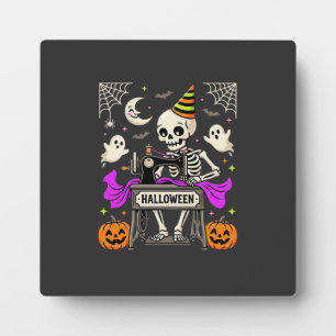 Plaque Photo Couture de squelette d'Halloween Fantôme Citrouill