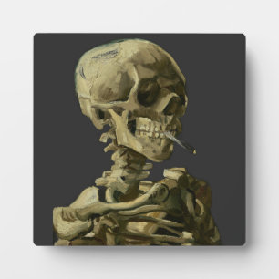 Plaque Photo Crâne avec cigarette par Van Gogh