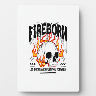 Plaque Photo Crâne né du feu mode streetwear urbaine