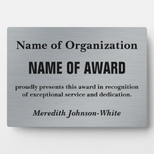 Plaque Photo Créer une bourse de service bénévole personnalisée