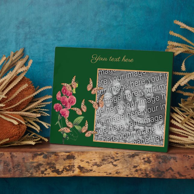 Plaque Photo Créez Vos Propres Papillons Et Photo Fleur (Côté)