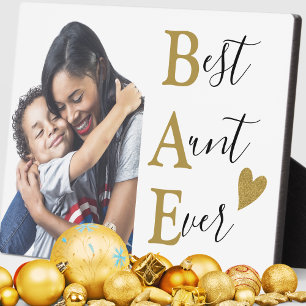 Plaque Photo Créez Votre Propre BAE Gold Meilleure Tante À Chaq