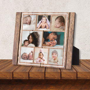 Plaque Photo Créez votre propre collection de 8 photos en bois 