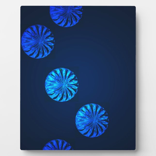 Plaque Photo Cristal bleu design irlandais (Devant)