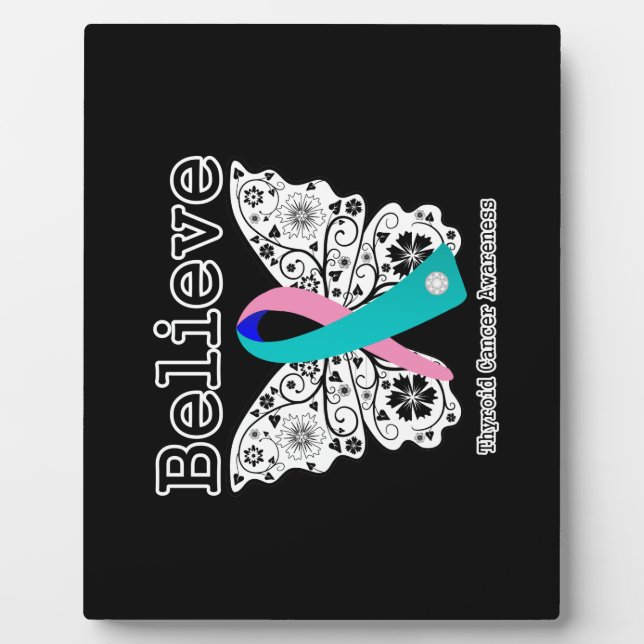 Plaque Photo Croire - Thyroïde Cancer Papillon (Devant)