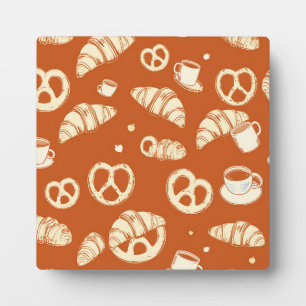 Plaque Photo Croissants et Pretzels de Boulangerie Rustique Des