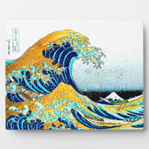 Plaque Photo Cru de PixDezines, grande vague, 葛飾北斎の神奈川沖浪 de