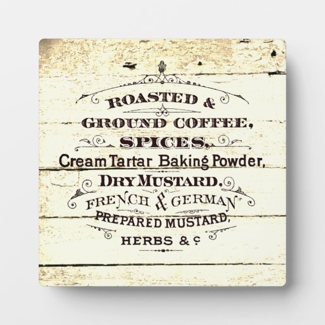 Plaque Photo Cuisine vintage (Devant)