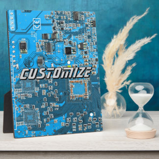 Plaque Photo Custom Blue PCB Circuit Board for IT Pros 2