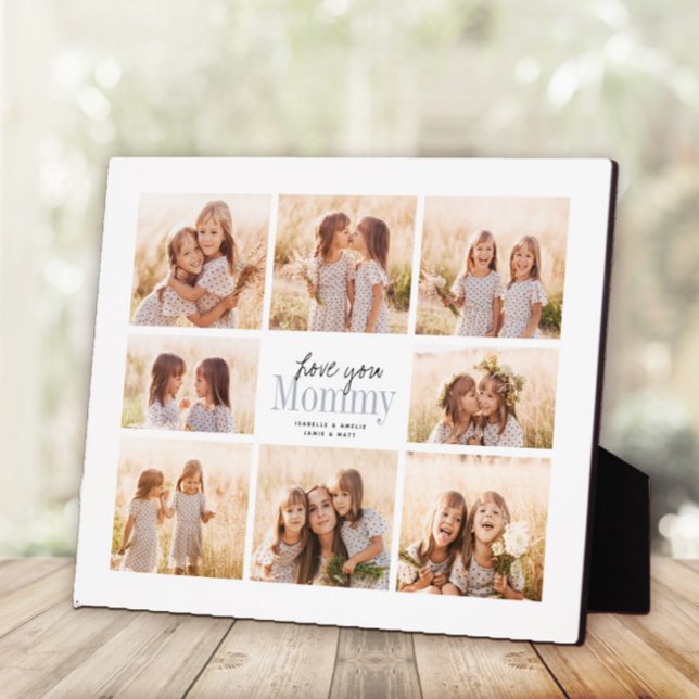 Plaque Photo Custom Love You Mommy Mothers Day Photo Collage (Créateur téléchargé)