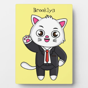 Plaque Photo Cute chaton chat en costume d'affaires dessin anim