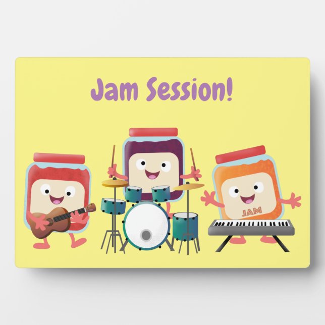 Plaque Photo Cute confiture session dessin animé musicien humou (Devant)