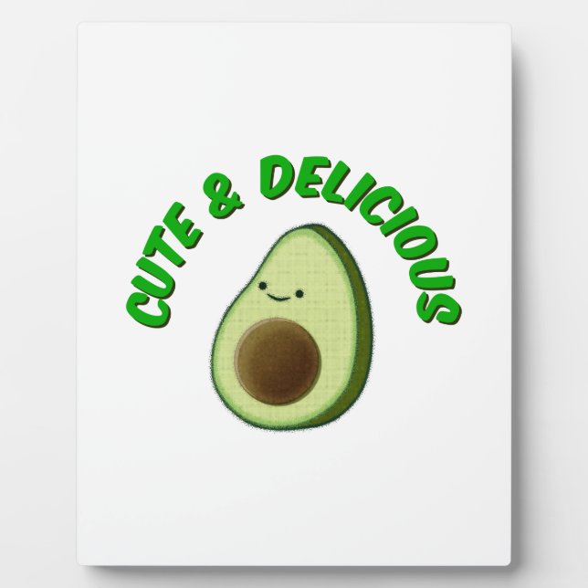 Plaque Photo Cute Et Délicieux Avocado (Devant)