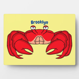 Plaque Photo Cute red crab cartoon