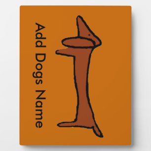 Plaque Photo Dachshund, ajouter un nom