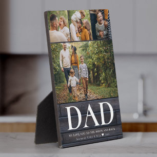 Plaque Photo DAD Nous vous aimons Photo Collage Rustique modern