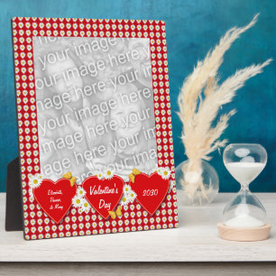 Plaque Photo Daisy Hearts Valentine Photo